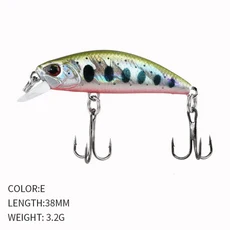 2024 핫 38mm 3.2G 미니 싱킹 미노우 낚시는 송어 배스 잉어 낚시를위한 Jerkbaits Peche 인공 미끼 워블러, 13 E, 1개