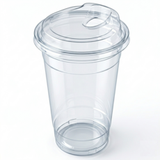 키친코디 PET 16oz 아이스컵 + 스트로우프리 뚜껑 세트 92파이 (국내생산), 1세트, 100개, 470ml