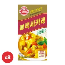 오뚜기 백세카레 고형 순한맛 200g 8개