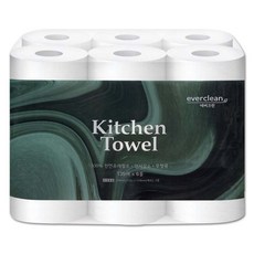 천연펄프 키친타올 _에버크린, 6개, 135매