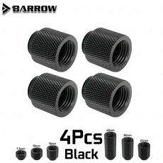 남성-여성 확장 피팅 7.5/10/15/20/30/40mm Barrow G1/4 커넥터 PC 케이스 게임 수냉식 MOD TNYZ-G, 07 4pcs Black, 07 4pcs Black