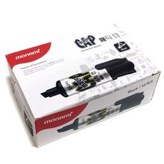 모나미 매직캡, 흑색, 12개