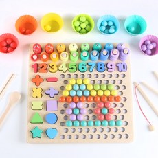 베이블퓨어리 프리미엄 원목 교구 풀세트 가베놀이, 혼합색상, 1개