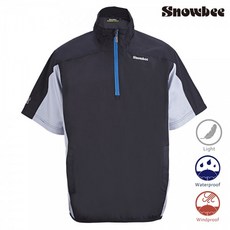 Snowbee golf 高爾夫專業防風半開襟上衣, 黑色,XL, 1個
