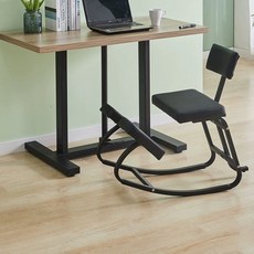 인체공학 컴퓨터 의자 학생용 공부 어린이 성인용, 1개, 블랙 가죽 등받이