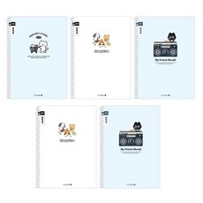 모닝글로리 채움노트 초등 스프링 노트 알림장 좁은칸 3종 + 랜덤발송 2p 세트 A, 체크강아지, 댕댕붕어빵, 덩그러니, 1세트