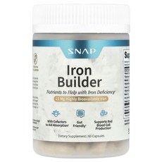 스냅 서플리먼트 Snap Supplements Iron Builder 캡슐 60정138368원산지:기타, 1개, 60정