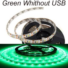 USB 전원 LED 스트립 조명 RGB 화이트 웜 HDTV TV 데스크탑 PC 화면 백라이트 및 바이어스 2835 3528 SMD1M 2M 3M 4M 5V, Green No USB, 1M, 1개