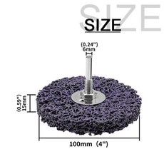 2/3/4 인치 1pc 산호 디스크 폴리 스트립 연마 휠 페인트 녹 제거를위한 다이아몬드 연삭, 06 100mm purple