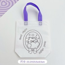 DIY塗鴉提袋 塗鴉包 兒童手作 兒童畫畫 兒童DIY, 小貓, 1個