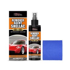 HOMONTH汽車表面清潔噴霧 車身後視鏡擋風玻璃油漬灰塵多功能清潔, 1個, 120ml*1，毛巾*1