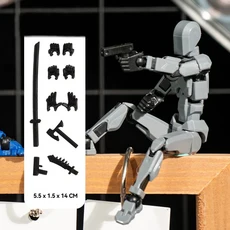 타이탄 13 액션 피규어 인쇄 멀티 조인트 이동식 럭키 더미 로봇 어린이 조립 장난감 스트레스 릴리프, 06 Gray