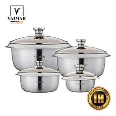 바이마르 히든쉐프 IH스텐 통삼중 가마솥, 22cm, 실버, 1개