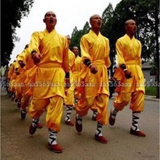 少林寺和尚服裝 成人武僧團體表演服 兒童武術練武服