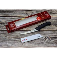 和欣行 台灣製 六協 德國鋼 出骨刀 剃骨刀 刻骨刀 日式串燒 雞肉刀 骨透角 剔骨刀 露營刀, 1個, 8321T64 彎剔骨刀