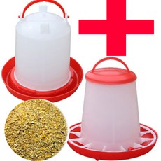 병아리키우기 세트 병아리 모이통3kg 병아리물통3리터 병아리사료2kg 닭먹이통, 1개