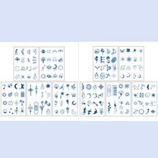 [Natural]半永久迷你紋身貼紙 80種 2個(總共160種), 一