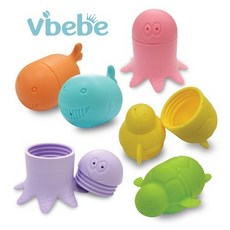Vibebe 海洋矽膠洗澡玩具, 一組(3個)