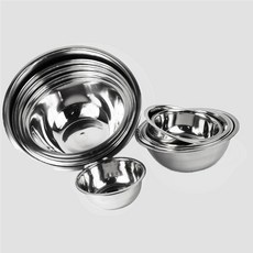 주방용품 대형 다용도 스텐 그릇 믹싱볼세트 강템, 1개