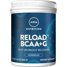 MRM Nutrition Reload BCAA+G 운동 후 회복 | 수박 맛 | 글루타민 및 카르노신이 함유된 아미노산 8.5g | 근육 회복 및 지구력 지원 | 케토 친화적, 840g, 1개