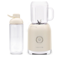 쿠잉전자 레트로 미니 믹서기 크림, 1 SET(BLD-250C)