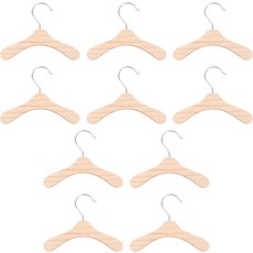 반려견 의류 보관용 10Pcs 나무 애완동물 걸이 소형견을 위한 작고 가벼운 옷걸이 5.51인치 내구성 있는