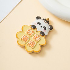卡通熊貓冰箱貼創意恭喜發財立體麻將磁性貼品裝飾磁力貼陶瓷冰箱貼冰箱磁鐵可愛磁鐵吸鐵白板貼黑板貼居家裝飾, 好運滿滿