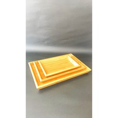 東昇瓷器餐具 菊川本味長方斜邊竹托盤, 1個, 小 24*16*3