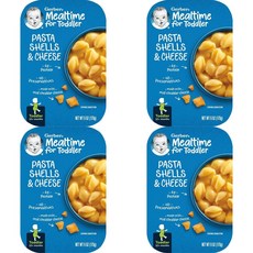 (미국직배) 거버 밀타임 파스타 쉘 앤 체다 치즈 170g 4개 Gerber Mealtime for Toddler Pasta Shells and Cheese Toddler Foo