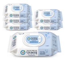 깨끗한나라 닥터비데 화장실용 물티슈 캡형, 55g, 46매, 6개
