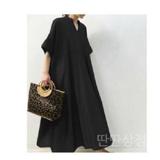 여성여름셔츠원피스 임산부 3컬러 반팔 V넥 드레스 휴양지 루즈핏 셔링 A라인 롱원피스