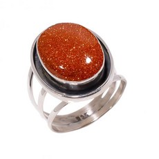 여성용 천연 선스톤 반지 12x16mm 타원형 - 925 스털링 실버 보헤미안 스타일의 특별한 독특한 약혼 생일 기념일 발렌타인데이 크리스마스 선물로 제격, 7, Sunstone