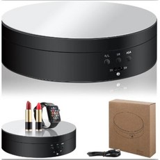 트로피 진열장 아크릴 선반 상장 메달 보관 전시 수납장 전동 회전 디스플레이 스탠드 360 도 전기 턴테이블 사진 제품 보석 시계, 3)1PCS, 138-black-lens