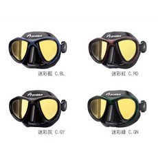 游龍潛水 PROBLUE MS-249BTC-Camo 黑矽膠鍍膜迷彩框雙面鏡, 迷彩綠,面鏡