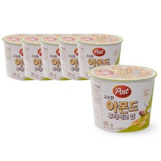 포스트 아몬드 후레이크 컵 시리얼, 35g, 6개
