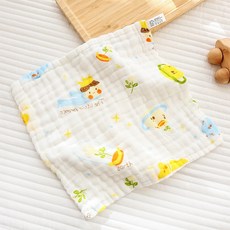 六層紗布口水巾：柔軟吸水、多用途、幼兒園必備, 1個, 70-小王子【30*30】, 白色