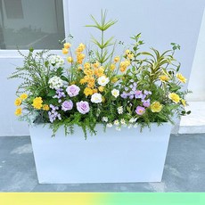 플랜트 화분 박스 사무실 조화 화단 나무 인조 베란다, 모네 D
