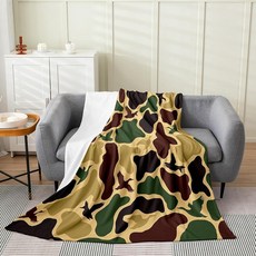 137982 Erosebridal 카모플라주 밀리터리 플란넬 담요 127x152.4cm(50x60인치) 오리 사냥 플리스 농가 숲속 퍼지 플러시 카모 헌너 거실 장식