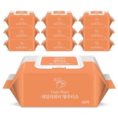 데일리워터 행주 티슈, 1박스, 80개입
