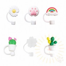 [언박싱어게인] 실리콘 빨대 뚜껑 텀블러 스트로우 캡, 1개, 벚꽃