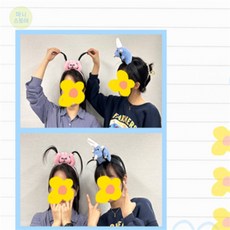 마니스토어 두손 집게 인형 머리띠 놀이동산, 토끼