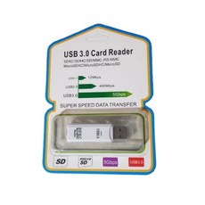 USB 3.0 高速多功能讀卡機 相機 SD 內存卡 TF卡 手機電腦即插即用 支援安卓/iOS 設備, 白色033-02, 1個, USB3.0盒裝