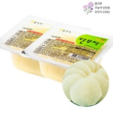 [특가] 들국화 무농약 슬라이스 원형 백색단무지 반찬용단무지 230g, 2개