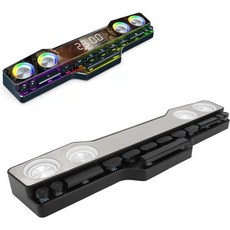 윤세이티 RGB 노트북 사운드바 무손실 피델리티 다이내믹 블루투스 컴퓨터 스피커 컬러풀 라이트 게이밍 PC 톱 용 USB 전원 윤세이티ga0ns4rhm