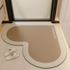 규조토 모서리 주방 주방매트 모서리매트 작 소프트, 1개, H. 미니멀 하트