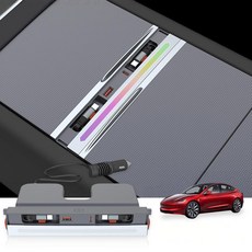 코이체 테슬라 모델3 모델Y 신형 전용 콘솔 허브 차량용 고속 충전 악세사리 무드 라이트 적용, C타입+C타입, 모델3 하이랜드/모델Y 주니퍼