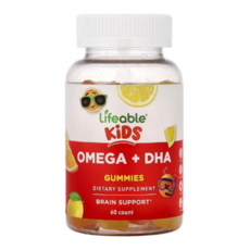 라이퍼블 어린이 오메가 3 6 9 DHA 아마씨유 구미젤리 오렌지레몬맛 60개, 1개, 60정