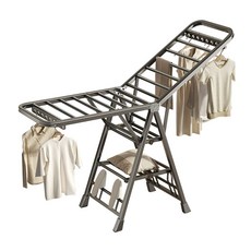 極美家居 不鏽鋼翼型曬衣架 折疊曬衣架 落地式 雙層蝶形晾衣架, 升級款-三層帶輪【171cm】強碳鋼方管,單筆訂單限1組