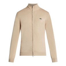 라코스테 로고 패치 집업 가디건