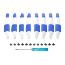 프로펠러 저소음 경량 교체용 윙 팬 미니 프로 드론 예비 부품용, 1개, 6. 8pcs Blue